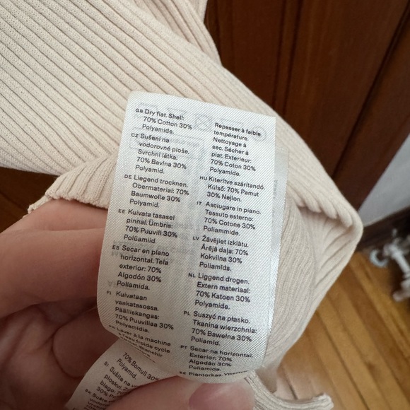 Arket Beige Ribbed Tank Top - Picture 5 of 7